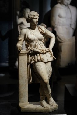 İSTANBUL, TURKIYE - 13 Temmuz 2023: İstanbul Arkeoloji Müzelerindeki Antik Tarihi Eser