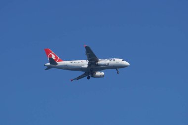 BALIKESIR, TURKIYE - 25 Haziran 2023: Türk Havayolları Airbus A319-132 (4774) Balikesir Koca Seyit Havalimanı 'na indi