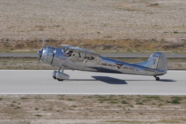 ESKISEHIR, TURKIYE - 17 Eylül 2023: M.S.O Hava ve Uzay Müzesi Cessna 195A (7594) Sivrihisar SHG Hava Gösterisi