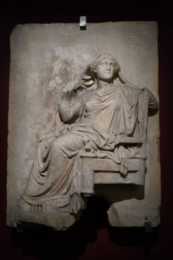 İSTANBUL, TURKIYE - 13 Temmuz 2023: İstanbul Arkeoloji Müzelerindeki Antik Tarihi Eser