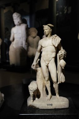 İSTANBUL, TURKIYE - 13 Temmuz 2023: İstanbul Arkeoloji Müzelerindeki Antik Tarihi Eser