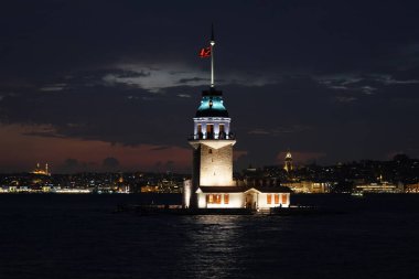 Maidens Tower in Istanbul City, Turkiye clipart