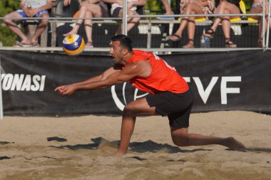 BALIKESIR, TURKIYE - 09 Temmuz 2023: Pro Beach Tour Erdek, Ocaklar Leg
