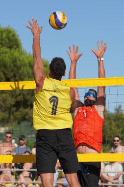 BALIKESIR, TURKIYE - 09 Temmuz 2023: Pro Beach Tour Erdek, Ocaklar Leg