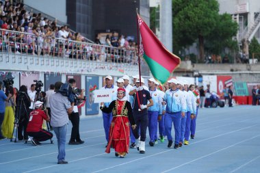 ISTANBUL, TURKIYE - EYLÜL 02, 2023: İstanbul 'da İtfaiye ve Kurtarma Sporları Dünya Şampiyonası açılış töreni