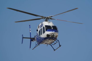 ESKISEHIR, TURKIYE - 16 Eylül 2023: Türk Polis Gücü Bell 429 Global Ranger (57092) Sivrihisar SHG Airshow 'da sergilendi