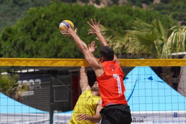 BALIKESIR, TURKIYE - 09 Temmuz 2023: Pro Beach Tour Erdek, Ocaklar Leg