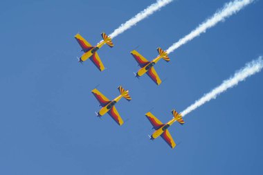 ESKISEHIR, TURKIYE - 16 Eylül 2023: Romen Şahin Aerobik Takımı Sivrihisar SHG Hava Gösterisinde sergilendi