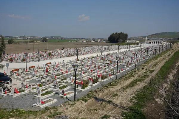 stock image HATAY, TURKIYE - FEBRUARY 26, 2024: Earthquake Cemetary in Hatay City