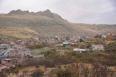 KONYA, TURKIYE - 17 ARALIK 2023: Konya 'daki Sille Town' un Genel Görünümü