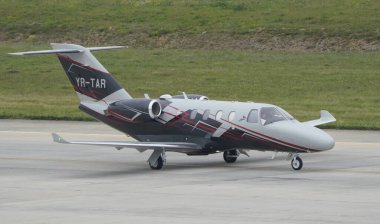 ISTANBUL, TURKIYE - 29 Nisan 2023: Toyo Havacılık Cessna 525 CitationJet M2 (525-0955) İstanbul Atatürk Havalimanı 'na indi