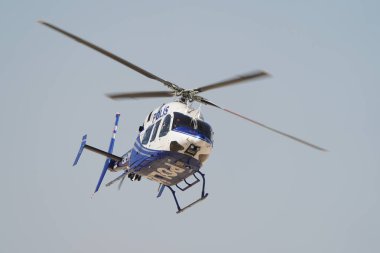 ESKISEHIR, TURKIYE - 17 Eylül 2023: Türk Polis Gücü Bell 429 Global Ranger (57092) Sivrihisar SHG Airshow 'da sergilendi