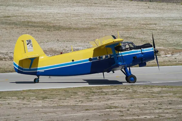 stock image ESKISEHIR, TURKIYE - SEPTEMBER 17, 2023: M.S.O Air and Space Museum Antonov An-2T (17805) displayed at Sivrihisar SHG Airshow