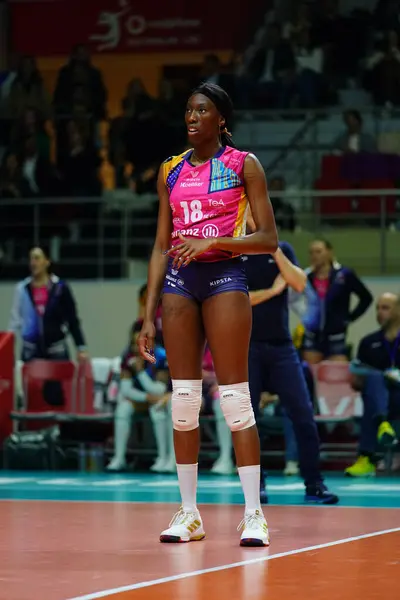 stock image ISTANBUL, TURKIYE - MARCH 19, 2024: Paola Egonu in Fenerbahce Opet vs Vero Volley Milano CEV Champions League Volley match in Burhan Felek Sport Hall