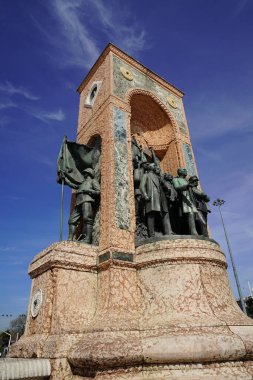 Taksim Meydanı 'ndaki Cumhuriyet Anıtı, İstanbul Şehri, Türkiye