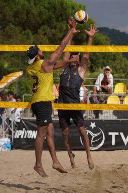 BALIKESIR, TURKIYE - 08 Temmuz 2023: Pro Beach Tour Erdek, Ocaklar Leg