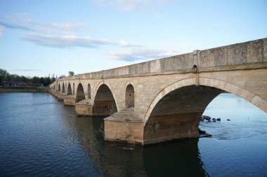 Meric Nehri üzerindeki Meric Köprüsü, Edirne Şehri, Türkiye