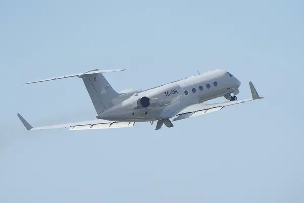 stock image ISTANBUL, TURKIYE - MAY 01, 2023: Bonair Business Charter Gulfstream G-IV (SP) (1282) take-off from Istanbul Ataturk Airport