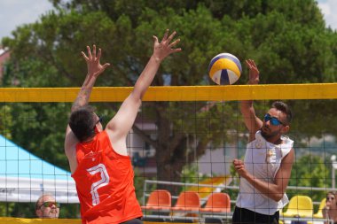 BALIKESIR, TURKIYE - 08 Temmuz 2023: Pro Beach Tour Erdek, Ocaklar Leg