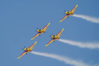 ESKISEHIR, TURKIYE - 17 Eylül 2023: Romen Şahin Aerobik Takımı Sivrihisar SHG Hava Gösterisinde sergilendi