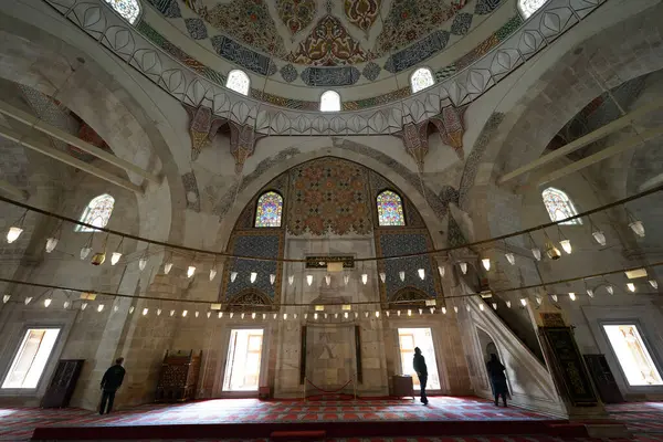 stock image EDIRNE, TURKIYE - APRIL 07, 2024: Uc Serefeli Mosque in Edirne City. Mosque was built between 1438 and 1447