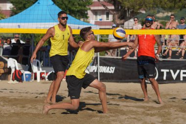 BALIKESIR, TURKIYE - 09 Temmuz 2023: Pro Beach Tour Erdek, Ocaklar Leg