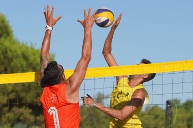BALIKESIR, TURKIYE - 09 Temmuz 2023: Pro Beach Tour Erdek, Ocaklar Leg