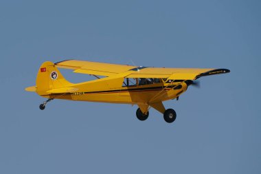 ESKISEHIR, TURKIYE - 16 Eylül 2023: M.S.O Air and Space Museum Aviat A-1B Husky (2431) Sivrihisar SHG Airshow 'da sergilendi