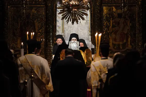 stock image ISTANBUL, TURKIYE - MAY 04, 2024: Celebration of Easter in Ecumenical Patriarchate of Constantinople, Istanbul