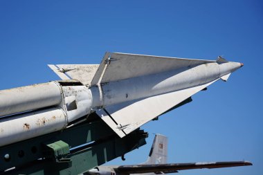 ISTANBUL, TURKIYE - HAZİRAN 01, 2024: MİM-3 Nike Ajax füzesi İstanbul Havacılık Müzesinde sergilendi