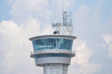 İSTANBUL, TURKIYE - MAYIS 01, 2023: İstanbul Ataurk Havalimanı Hava Trafik Kontrol Kulesi