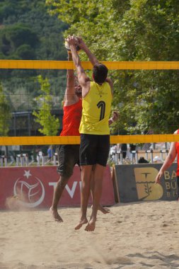 BALIKESIR, TURKIYE - Temmuz 07, 2023: Pro Beach Tour Erdek, Ocaklar Leg