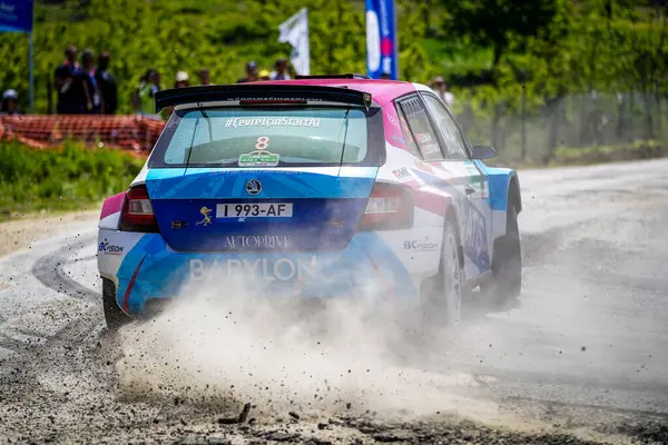 stock image BURSA, TURKIYE - MAY 18, 2024: Rally car race in Bursa Rally