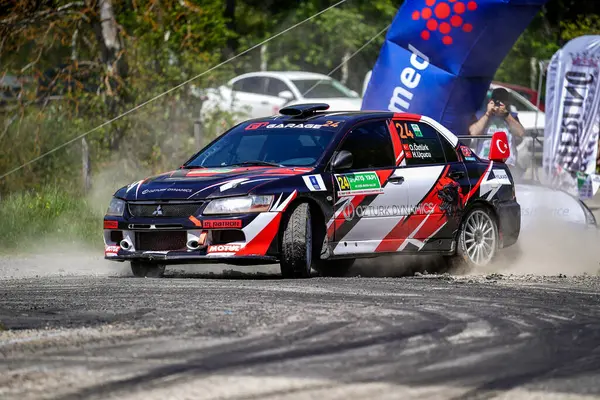 stock image BURSA, TURKIYE - MAY 18, 2024: Rally car race in Bursa Rally