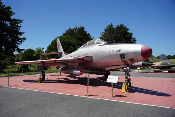 stock image ISTANBUL, TURKIYE - JUNE 01, 2024: Turkish Air Force Republic RF-84F Thunderflash (51-1901) displayed at Istanbul Aviation Museum