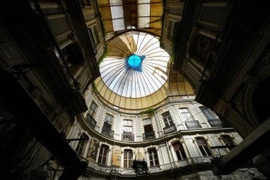 ISTANBUL, TURKIYE - MARCH 31, 2024: Dome of Cite de Pera, Cicek Pasaji in Istanbul City clipart