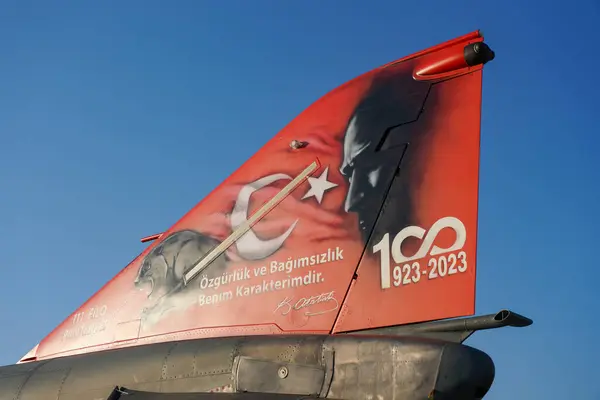 stock image ISTANBUL, TURKIYE - MAY 01, 2023: Turkish Air Force McDonnell Douglas F-4E 2020 display in Istanbul Ataturk Airport during Teknofest Istanbul