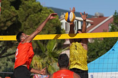 BALIKESIR, TURKIYE - 09 Temmuz 2023: Pro Beach Tour Erdek, Ocaklar Leg