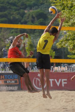 BALIKESIR, TURKIYE - Temmuz 07, 2023: Pro Beach Tour Erdek, Ocaklar Leg