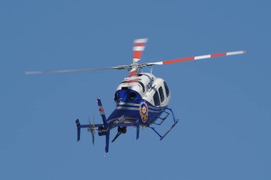 ESKISEHIR, TURKIYE - 17 Eylül 2023: Türk Polis Gücü Bell 429 Global Ranger (57092) Sivrihisar SHG Airshow 'da sergilendi