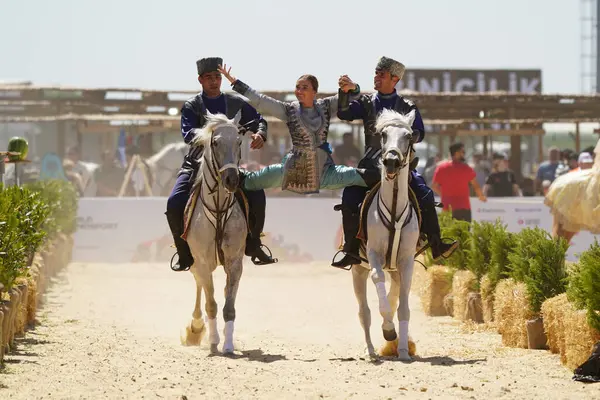 stock image ISTANBUL, TURKIYE - JUNE 08, 2024: Riding Show during Etnospor Culture Festival