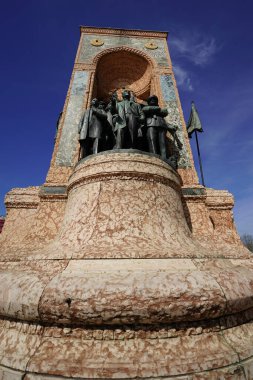 Taksim Meydanı 'ndaki Cumhuriyet Anıtı, İstanbul Şehri, Türkiye