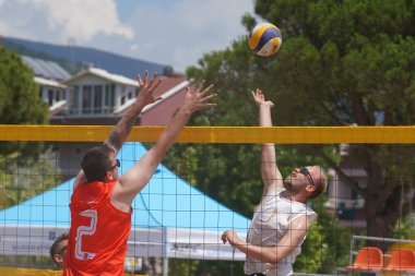 BALIKESIR, TURKIYE - 08 Temmuz 2023: Pro Beach Tour Erdek, Ocaklar Leg