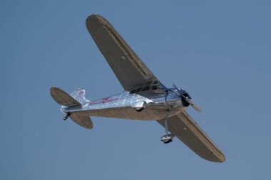 ESKISEHIR, TURKIYE - 16 Eylül 2023: M.S.O Hava ve Uzay Müzesi Cessna 195A (7594) Sivrihisar SHG Hava Gösterisi