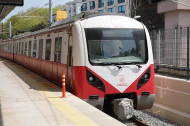 ISTANBUL, TURKIYE - APRIL 13, 2024: Sirkeci Yedikule Train in Sirkeci Train Station clipart