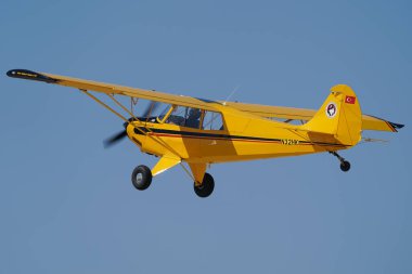 ESKISEHIR, TURKIYE - 17 Eylül 2023: M.S.O Air and Space Museum Aviat A-1B Husky (2431) Sivrihisar SHG Airshow 'da sergilendi
