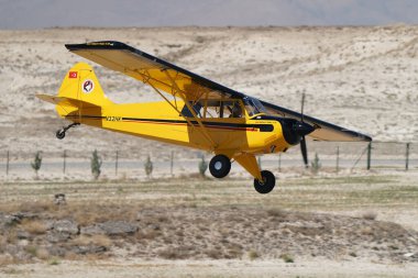 ESKISEHIR, TURKIYE - 16 Eylül 2023: M.S.O Air and Space Museum Aviat A-1B Husky (2431) Sivrihisar SHG Airshow 'da sergilendi
