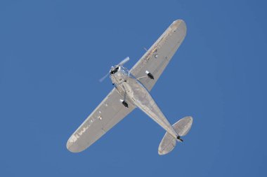 ESKISEHIR, TURKIYE - 16 Eylül 2023: M.S.O Hava ve Uzay Müzesi Cessna 195A (7594) Sivrihisar SHG Hava Gösterisi