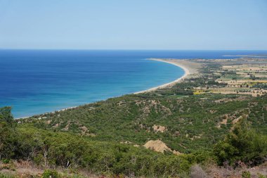 Anzac Körfezi ve Gelibolu manzarası Conkbayiri Tepesi, Çanakkale Şehri, Türkiye