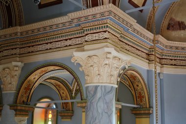 BALIKESIR, TURKIYE - 20 Haziran 2024: Ayvalik 'teki Cunda Taksiyarhis Kilisesi